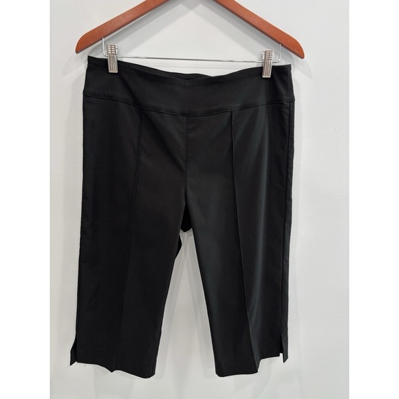 Elliott Lauren Pants - Elliott Lauren Control Stretch Capri Pants Size 10 Black Pull On NWT Minimalist